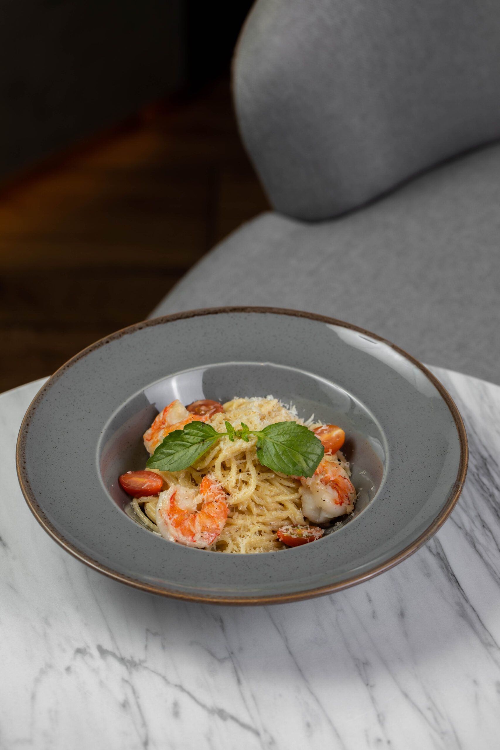 Spagetti krevetka ilə